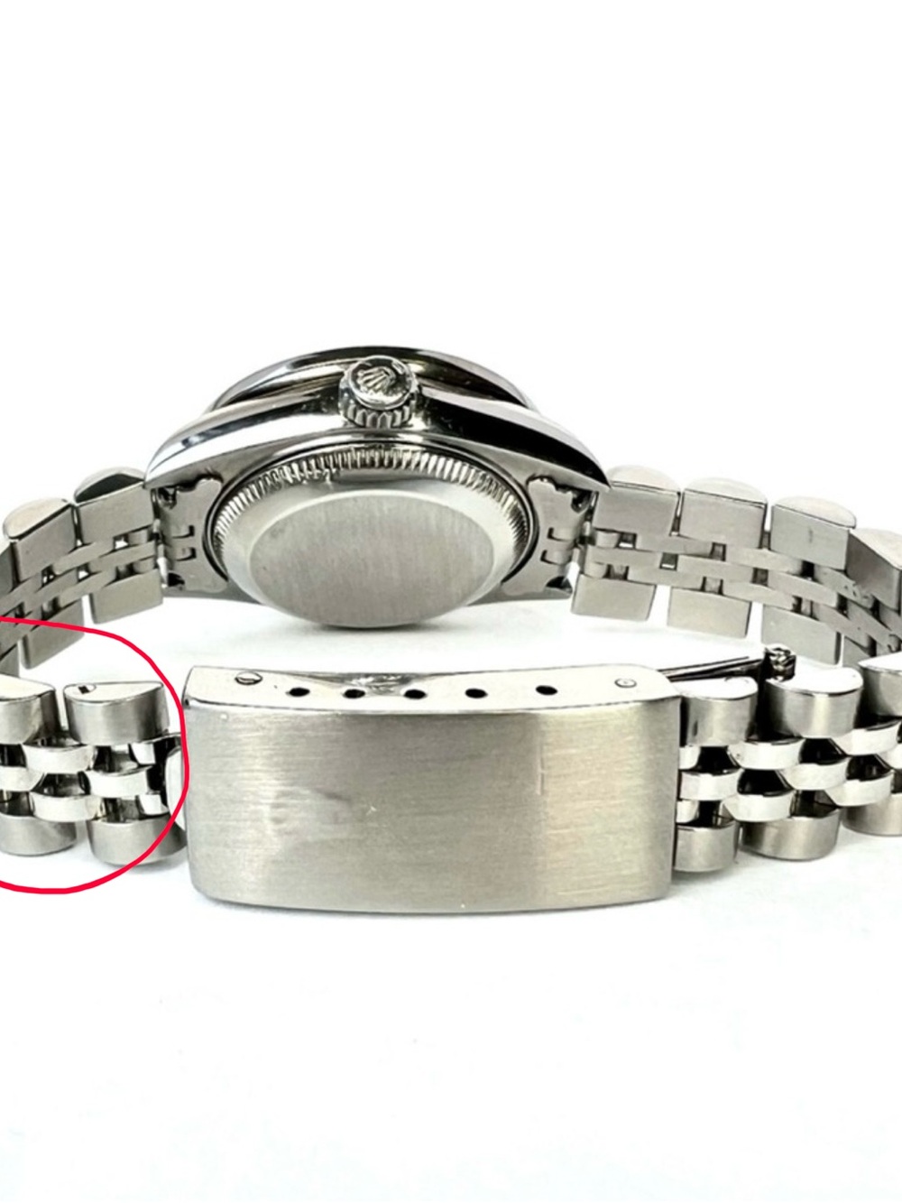 Set of 3 Genuine Rolex stainless steel jubilee bracelet adjustable links